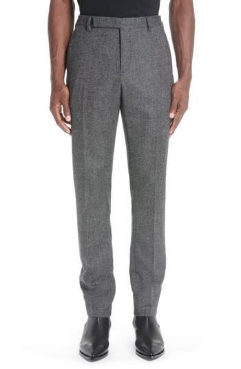 Men's Saint Laurent Check Slim Trousers - Orange
