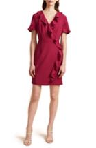 Women's French Connection Alianor Stretch Frill Dress - Red