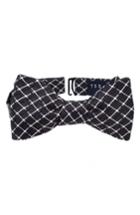 Men's Ted Baker London Superb Check Silk Bow Tie, Size - Blue