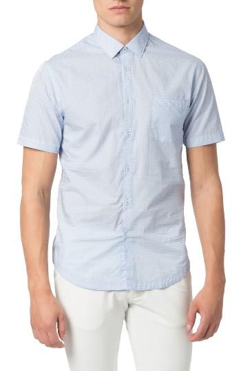 Men's Good Man Brand Trim Fit Dot Print Sport Shirt