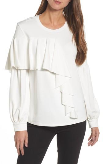 Women's Halogen Asymmetrical Knit Top - Ivory
