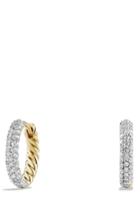 Women's David Yurman 'petite Pave' Earrings With Diamonds In 18k Gold