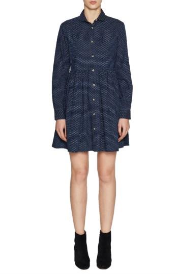 Women's French Connection Indigo Cross Denim Shirtdress - Blue