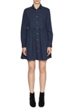 Women's French Connection Indigo Cross Denim Shirtdress - Blue