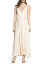Women's Fame And Partners Tilbury Georgette Wrap Maxi Dress - Ivory