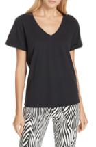 Women's Frame Cuff V-neck Tee Regular - Black