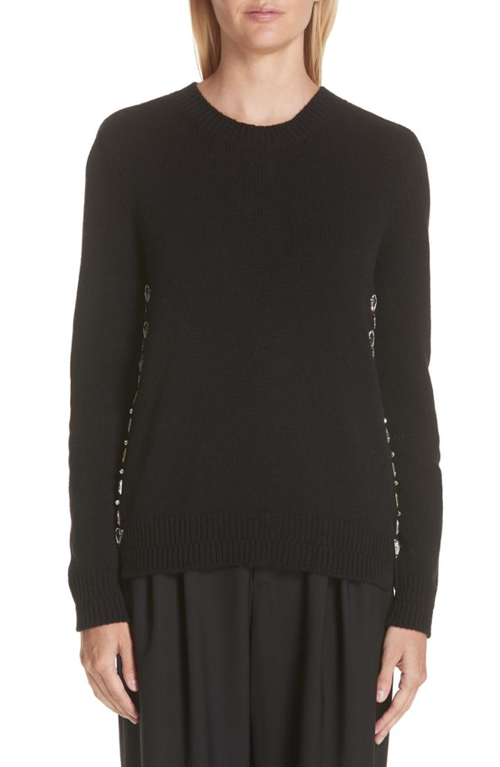 Women's Marc Jacobs Wool & Cashmere Back Button Sweater