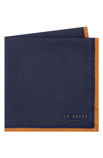 Men's Ted Baker London Triangle Pocket Square, Size - Orange