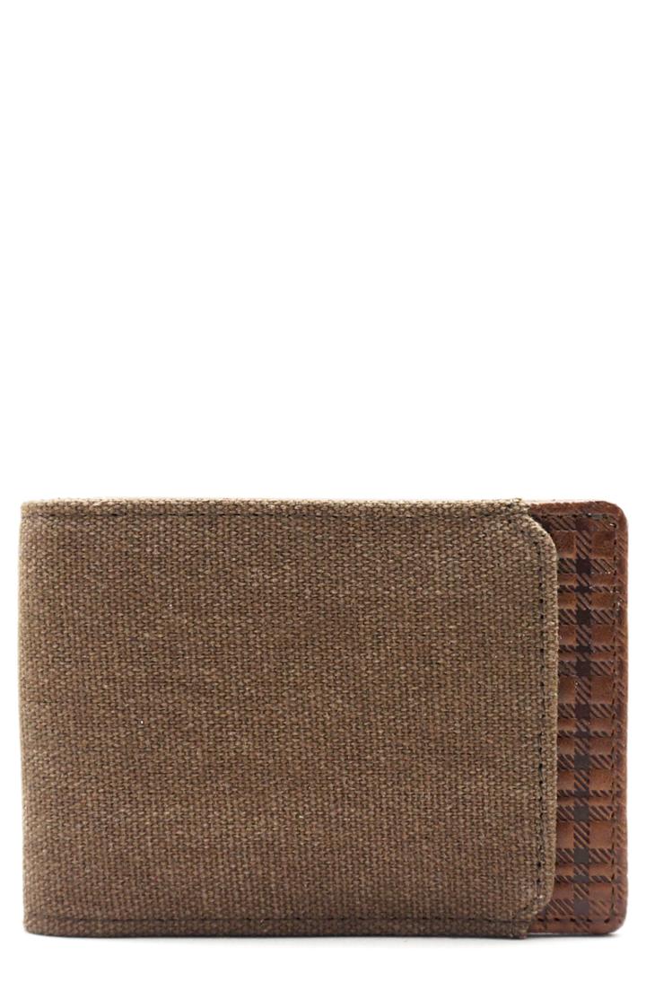 Men's Boconi Bryant Leather & Canvas Slimster Wallet -