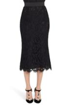 Women's Dolce & Gabbana Lace Midi Skirt Us / 38 It - Black