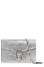 Gucci Dionysus Genuine Lizardskin Clutch - Metallic