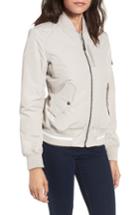 Women's Andrew Marc Foster Nylon Twill Bomber Jacket - Grey