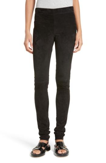 Women's Joseph Suede Leggings Us / 42 Fr - Black