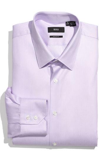 Boss Black Regular Fit Dress Shirt Light/pastel Purple