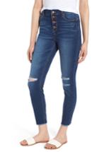 Women's Tinsel Ripped High Waist Ankle Skinny Jeans - Blue