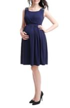 Women's Kimi And Kai Tegan Maternity/nursing Skater Dress - Blue