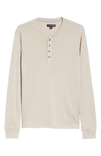 Men's Treasure & Bond Knit Long Sleeve Henley - Grey