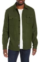 Men's Schott Nyc Cpo Wool Blend Work Shirt - Green