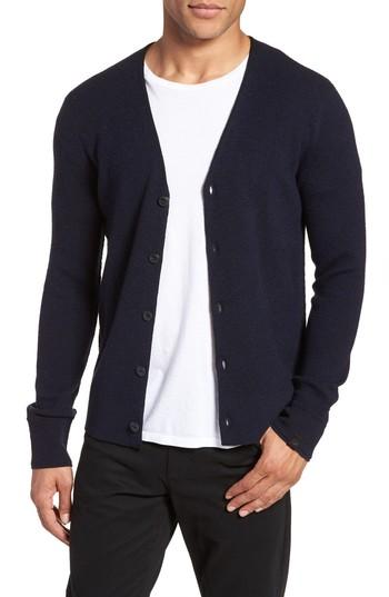 Men's Rag & Bone Gregory Wool Blend Cardigan - Blue