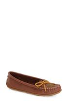 Women's Minnetonka Beaded Moccasin .5 M - Brown