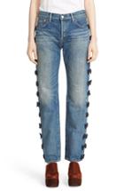 Women's Tu Es Mon Tresor Grosgrain Bow Embellished Jeans