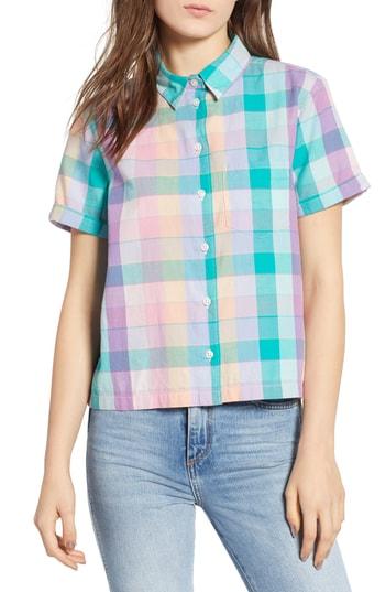 Women's Wrangler Pattern Crop Shirt - Pink