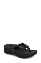 Women's Vionic Mimi Wedge Flip Flop M - Black