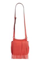 Jules Kae Mini Laine Fringe Crossbody Bag - Red