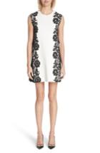 Women's Valentino Lace Side Contrast Shift Dress - Ivory