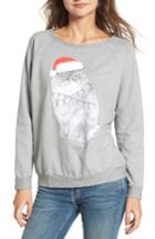 Women's Prince Peter Xmas Kitty Sweatshirt, Size - Grey