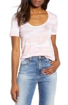 Women's Lucky Brand Sketched Rose Camo Tee - Pink