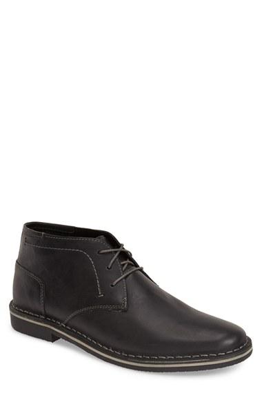 Men's Steve Madden 'harken' Leather Chukka Boot .5 M - Black