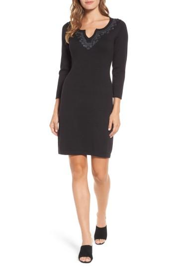Women's Tommy Bahama Pickford Embellished Sweater Dress - Black