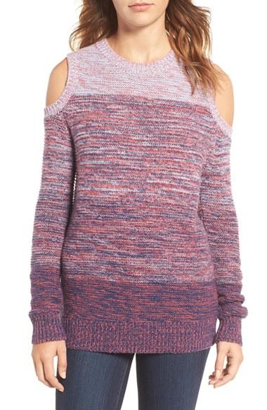 Women's Rebecca Minkoff Page Stripe Cold Shoulder Sweater