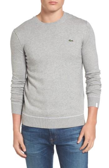 Men's Lacoste Crewneck Sweater - Grey