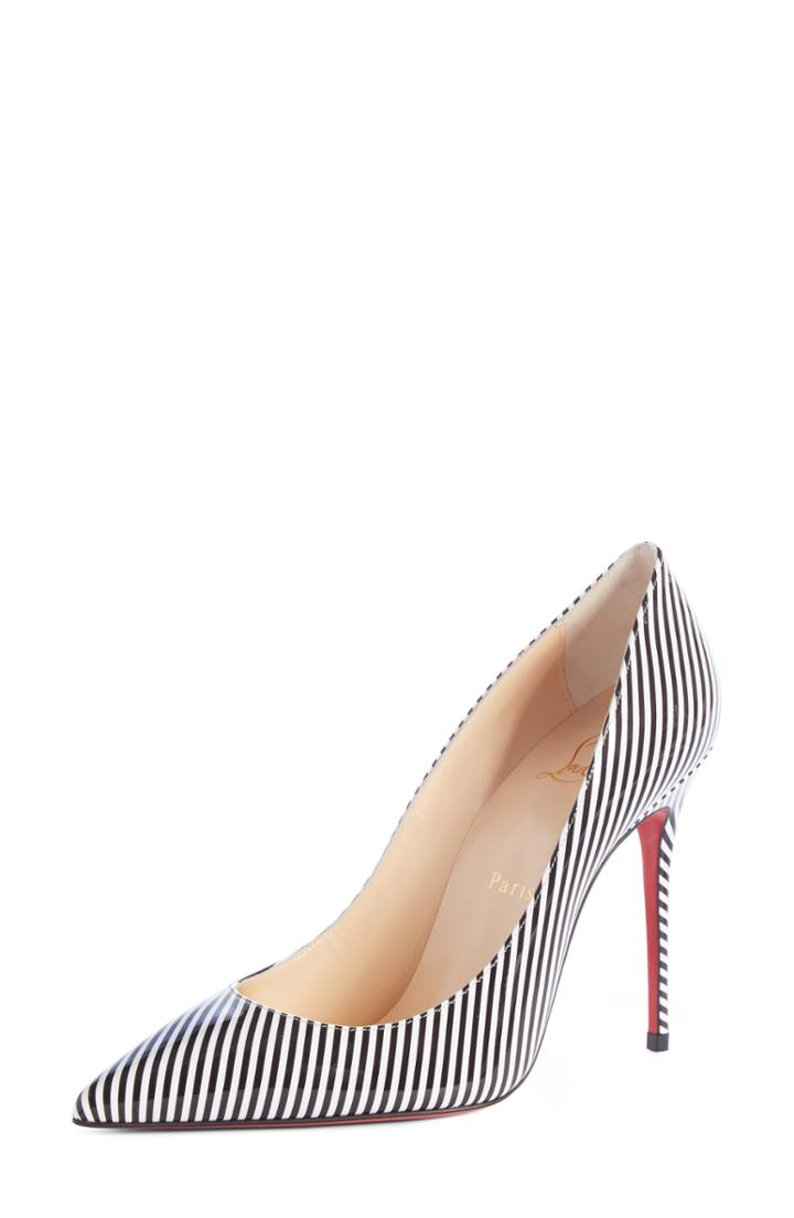 Women's Christian Louboutin Decolette Stripe Pump