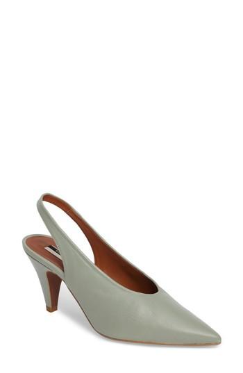 Women's Topshop Jemma Slingback Pointy-toe Pump .5us / 38eu - Green