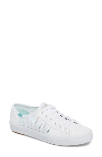Women's Keds Kickstart Stripe Mesh Sneaker M - White