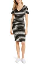 Women's Bp. Stripe Ruched Body-con Dress