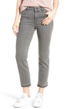 Women's Parker Smith Frayed Release Hem Crop Straight Leg Jeans - Grey