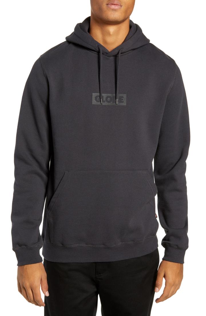 Men's Globe Block Logo Hoodie - Grey