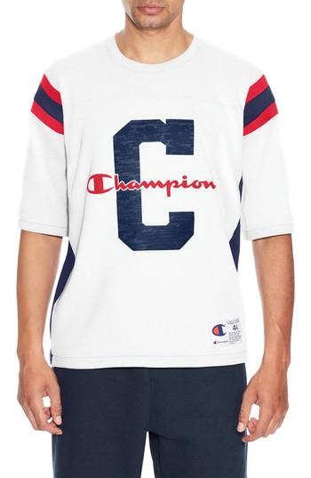 Men's Champion Heavyweight Football Jersey T-shirt - White