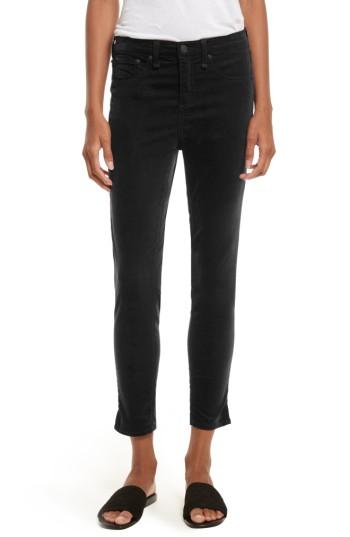 Women's Rag & Bone/jean High Waist Velvet Skinny Jeans - Black