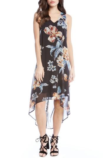 Women's Karen Kane High/low Floral A-line Dress - Black