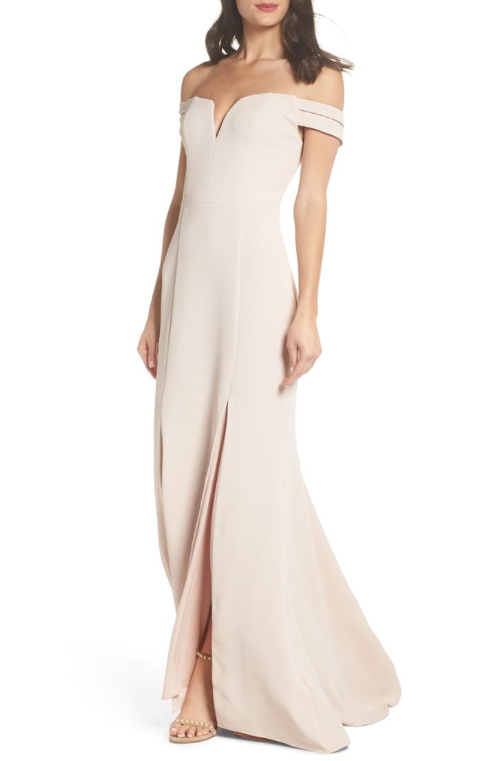 Women's Xscape Off The Shoulder Trumpet Gown