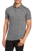 Men's John Varvatos Star Usa Burnout Fit Polo, Size Small - Grey