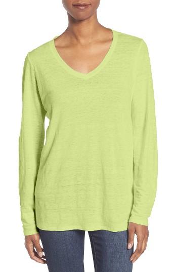 Women's Eileen Fisher Organic Linen Jersey Tunic - Yellow