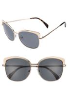 Women's Draper James 60mm Cat Eye Sunglasses - Shiny Gold