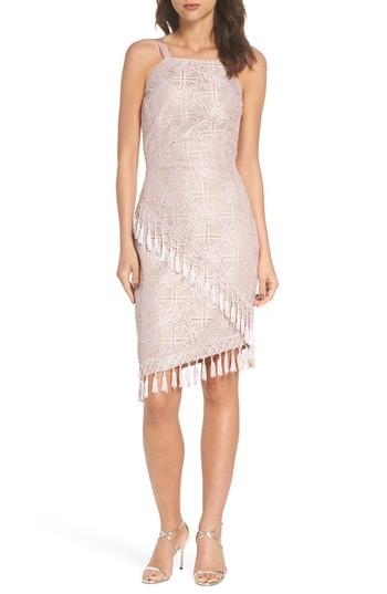 Women's Bronx And Banco Natasha Asymmetrical Lace Dress - Beige