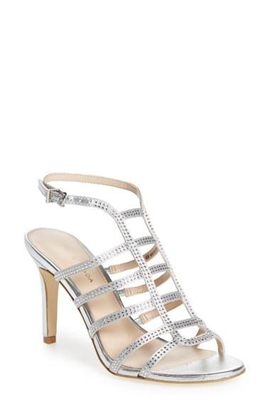 Women's Pelle Moda 'nell 2' Cage Sandal .5 M - Metallic